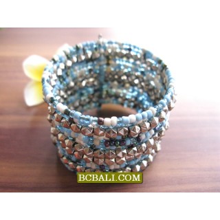 Bali Beads Cuff Bracelets Free Shipping Package